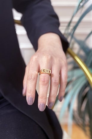 Doğum Tarihli 1981 Ayarlanabilir Yüzük TrYüzük1073 Y32503