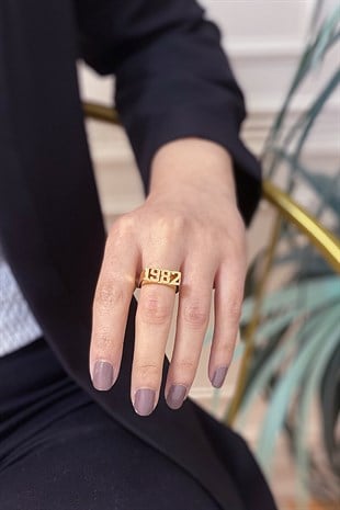 Doğum Tarihli 1982 Ayarlanabilir Yüzük TrYüzük1074 Y32503