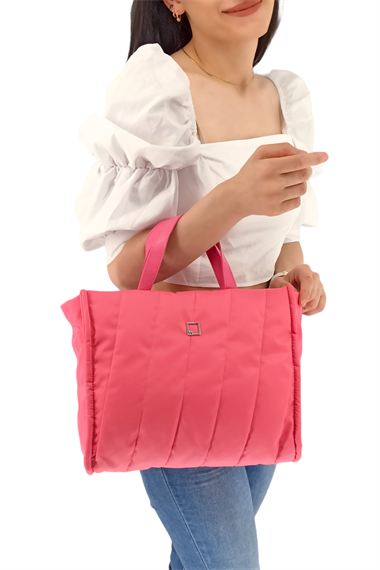 Elden Tutma Kumaş Çanta Pembe TrÇantaSrç016