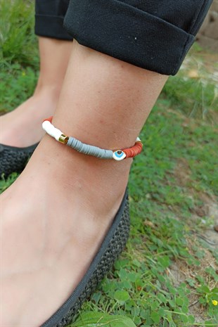 Fimo Boncuk Göz Figür Halhal B250