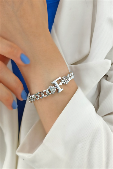 Gold F Harf Bileklik TrBilek7576 B34003