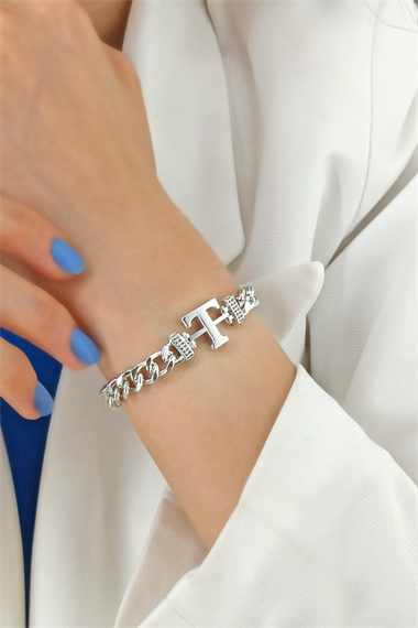 Gold T Harf Bileklik TrBilek7643 B34003