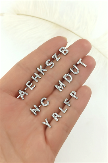 Gümüş Renk Harf Piercing - D HarfPiercing