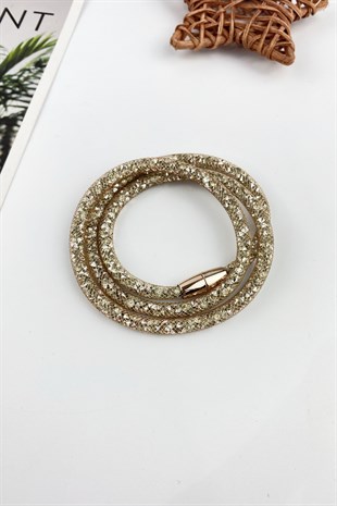 İçi Kristal Taşlı Dolamalı Bileklik B34503