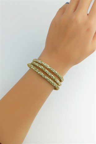 İçi Kristal Taşlı Dolamalı Bileklik B34503