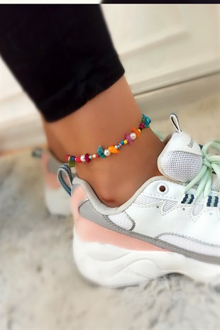 İncili Renkli Boncuk Halhal TrHalhal4076 B32003