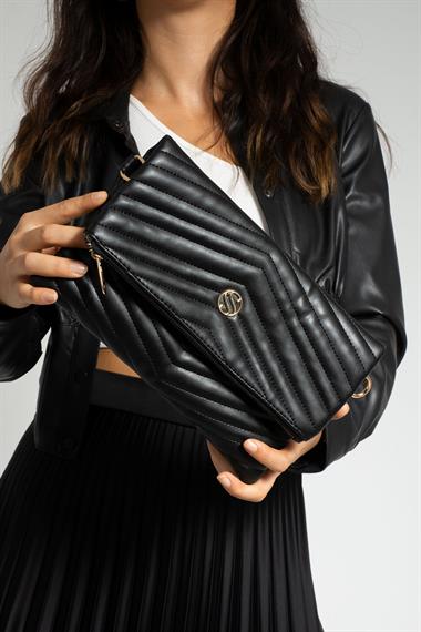 Katlamalı Clutch Model El&Omuz Çapraz Çanta 1391