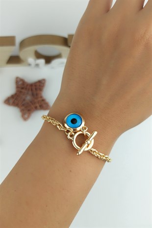 Kilitli Nazar Boncuklu Bileklik B200