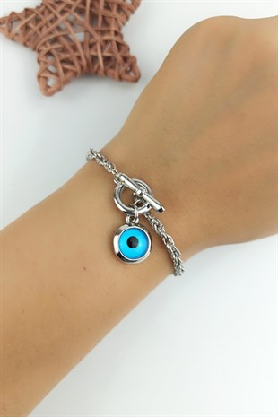 Kilitli Nazar Boncuklu Bileklik B200