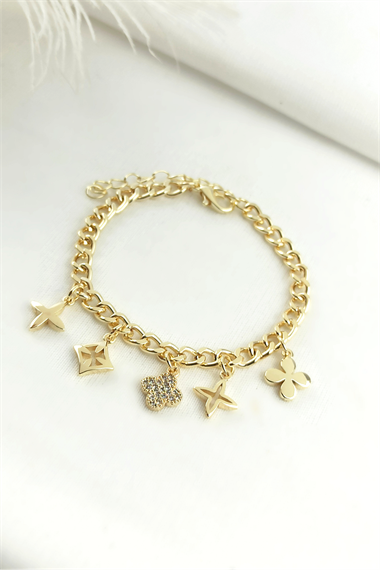 Klasik Zincir Yonca Bileklik TrBilek70019