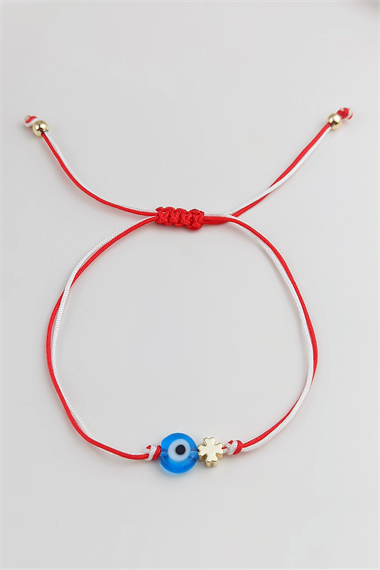 Marteniçka Bileklik Yoncalı Nazar Boncuklu  Asansörlü Bileklik TRBİLEK7868