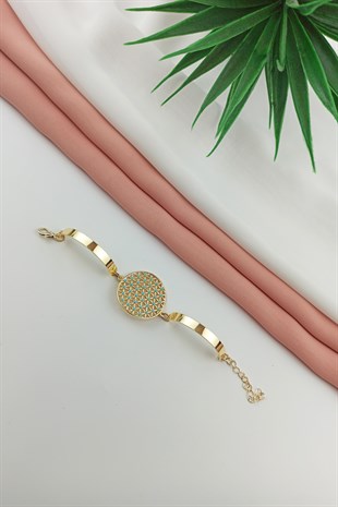 Mavi Taşlı Yaşam Çiçeği Bileklik B300