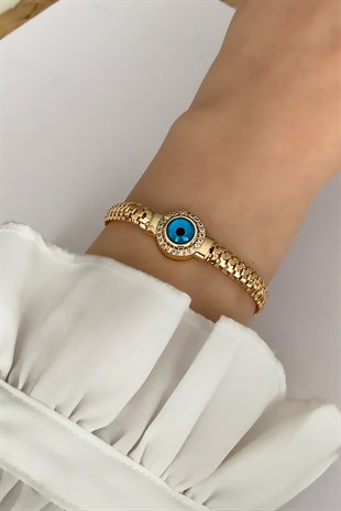Nazar Boncuk Bileklik Hasır Zincir Model TrBilek7524 B33503