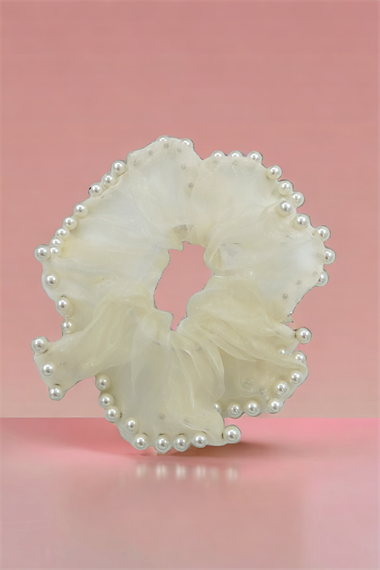 Organze İncili Simit Toka (80 Adet)