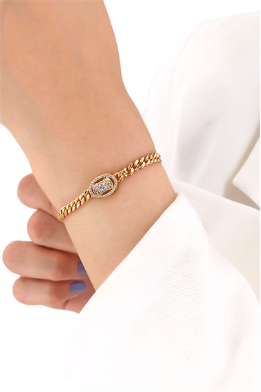 Özel Seri Oval Baget Taş Bileklik TrBileklik70383