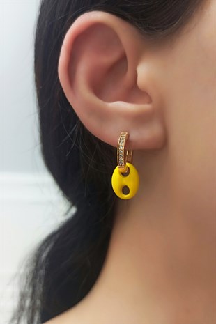 Özel Seri Renkli Düğme Küpe TrKüpe34046 B34003