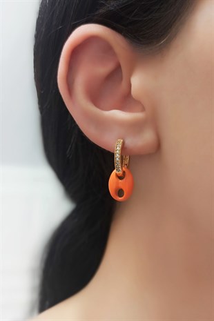 Özel Seri Renkli Düğme Küpe TrKüpe34046 B34003