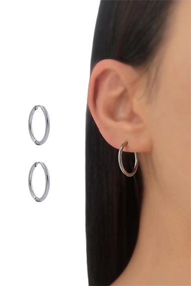 Premium 15 mm Kalın Halka Küpe