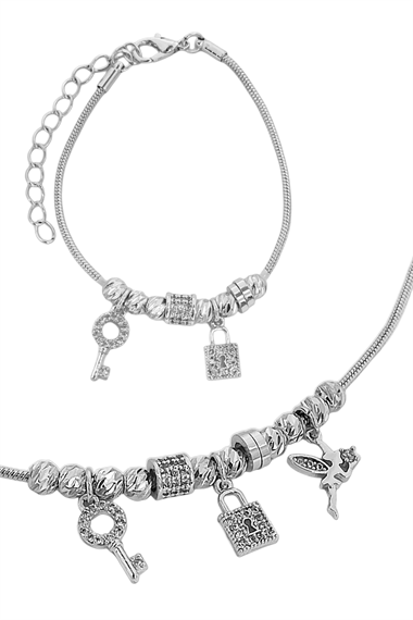 Premium 2li Taşlı Dorika Su Perisi Kolye Küpe Set