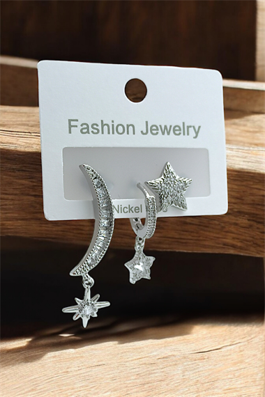 Premium 3lü Kutup Yıldız Küpe Kombin 35636