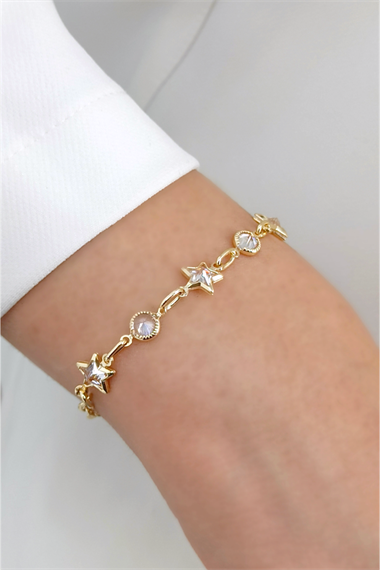 Premium 5li Taşlı Fiyonk İncili Bileklik Kombin