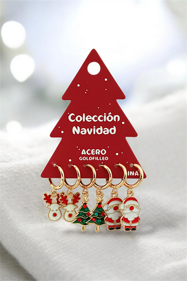 Premium 6lı Yeni yıl Konseptli Küpe Kombin 