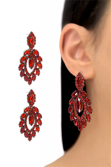 Premium Abiye Damla Taş Küpe