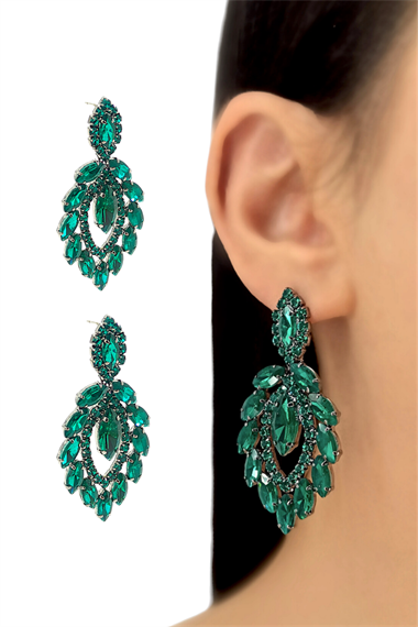 Premium Abiye Damla Taş Küpe