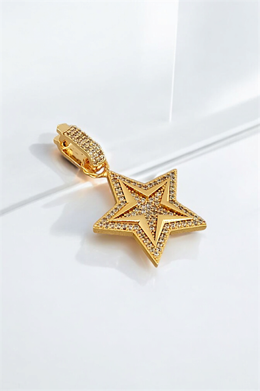 Premium Ajda Charm Taşlı Kuzey Yıldız Charm