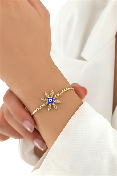 Premium Asansörlü Taşlı Çiçek Bileklik