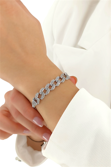 Premium Asansörlü Taşlı Geçmeli Bileklik