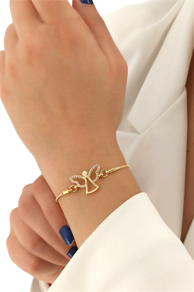 Premium Asansörlü Taşlı Melek Bileklik