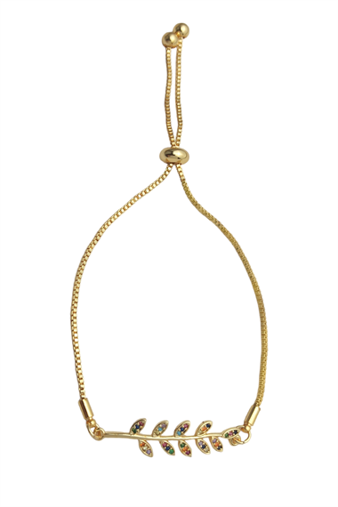 Premium Asansörlü Taşlı Yaprak Bileklik