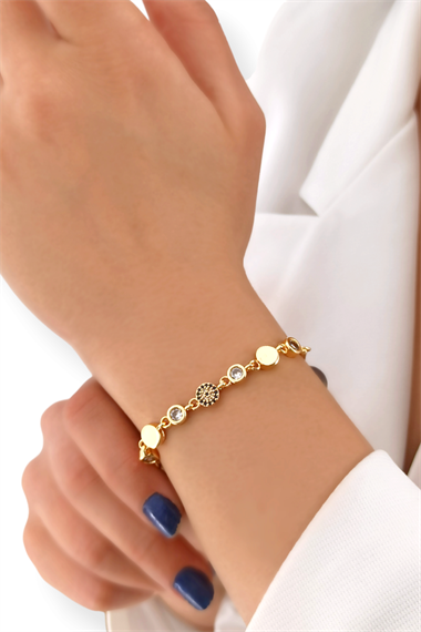 Premium Asansörlü Yuvarlak Plaka Bileklik