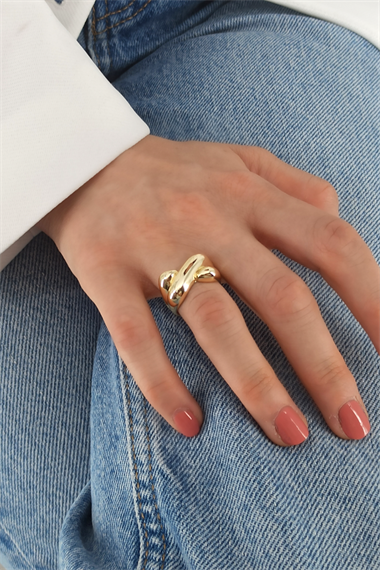 Premium Ayarlanabilir Asimetrik Plaka Yüzük