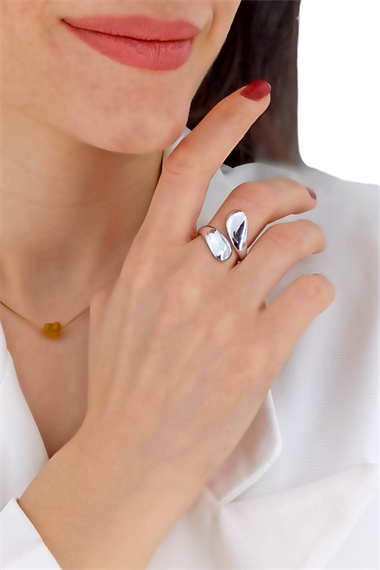 Premium Ayarlanabilir Damla Plaka Yüzük