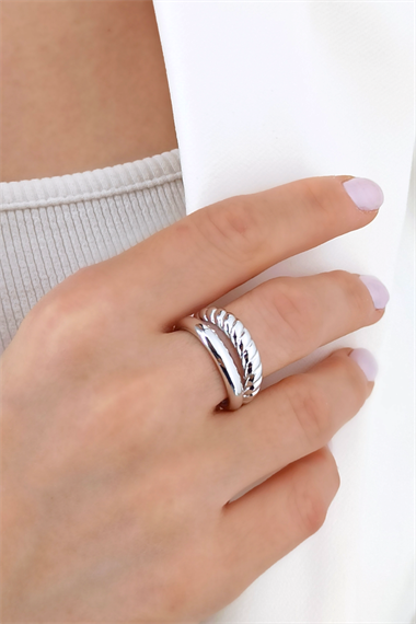 Premium Ayarlanabilir İki Sıra Burgu Yüzük