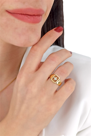 Premium Ayarlanabilir Kuzey Yıldız Plaka Yüzük