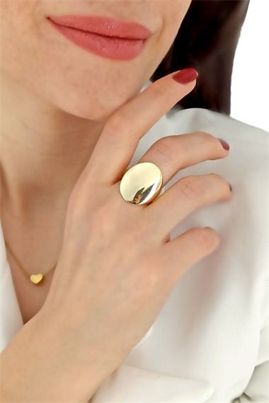 Premium Ayarlanabilir Oval Plaka Yüzük