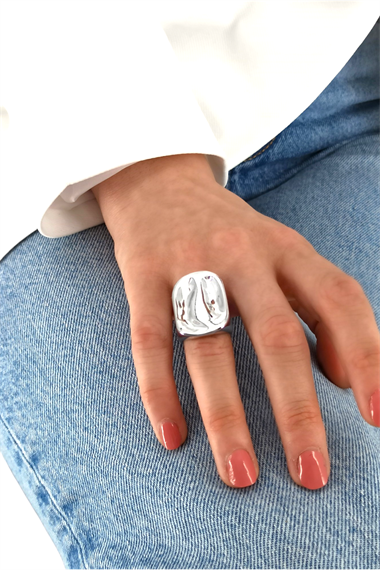 Premium Ayarlanabilir Oval Plaka Yüzük 