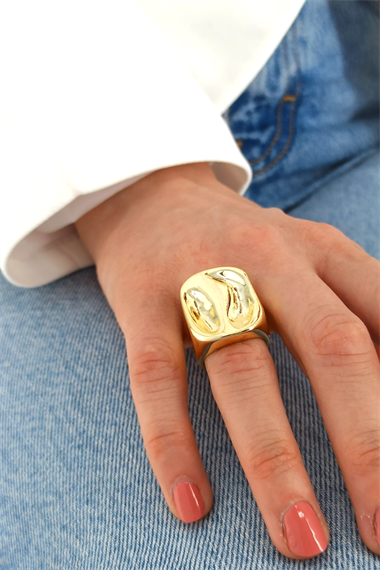 Premium Ayarlanabilir Oval Plaka Yüzük 