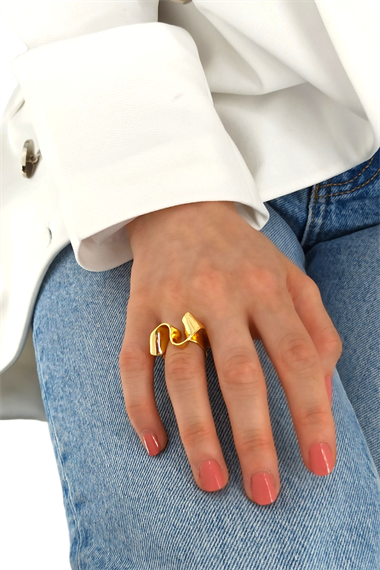 Premium Ayarlanabilir Plaka Kıvrımlı Yüzük