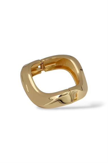 Premium Bombeli Plaka Geometrik Kelepçe Bileklik