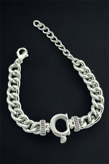 Premium Ç Harf Bileklik Zirkon Taş