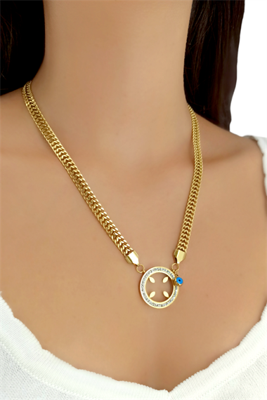 Premium Çelik Çeyrek Uyumlu Kolye Balıksırtı Model