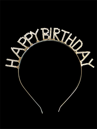 Premium Happy Birthday Taç Taşlı Model