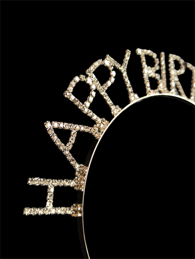 Premium Happy Birthday Taç Taşlı Model