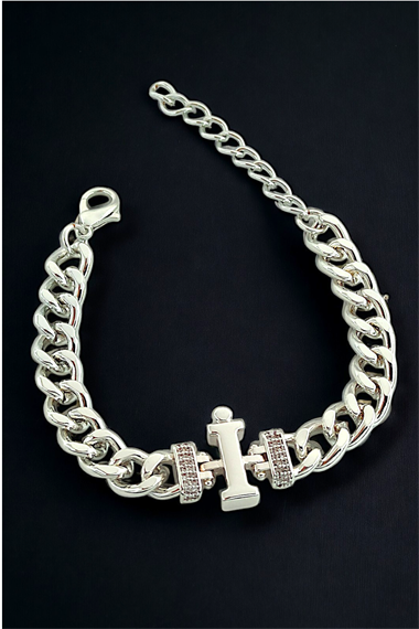 Premium İ Harf Bileklik Zirkon Taş