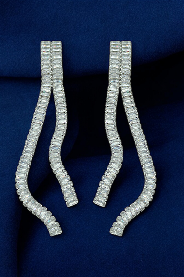 Premium İki Sıra Baget Su Yolu Küpe