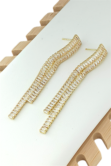 Premium İnce Baget Su Yolu Küpe